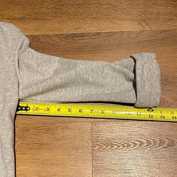 Theory Ashby Raj Grey Open Front Sweatshirt Cardigan 3/4 Sleeve Size M Sweater - Picture 8 of 12